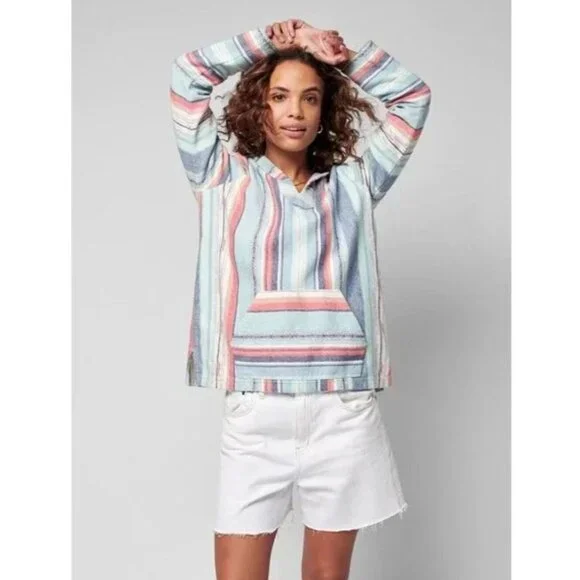 NWT Faherty Baja Sierra Paradise Hooded Pullover Top Tunic W's S $158 Organic - Picture 15 of 17
